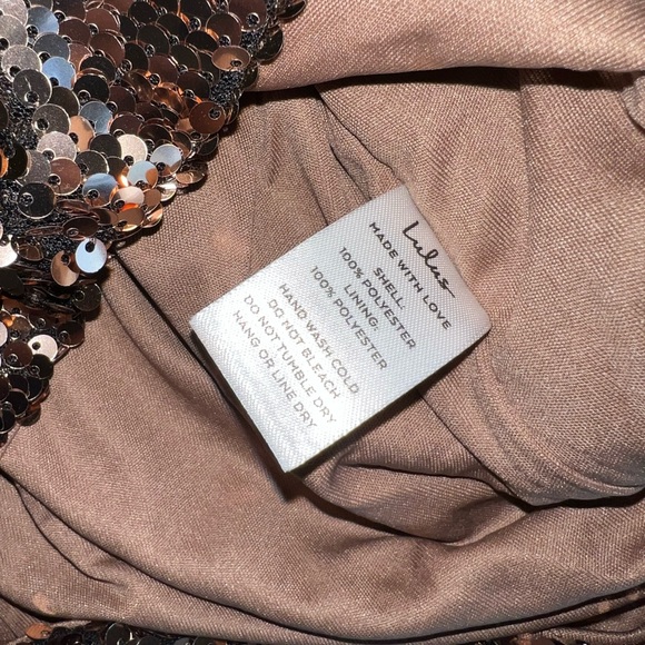 SOLD 🪩 Lulus Glam Party Copper Sequin Bodycon Mini Dress; Size Small - Picture 11 of 11